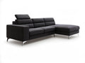 Contemporary Right-Facing Dark Gray Sectional Sofa with Chaise, 110 x 65 x 39 in