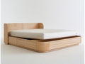 Queen Storage Bed Frame, Natural Oak, 84 in L x 64 in W x 40 in H