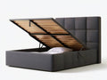 Queen Lift-Up Storage Bed, 60 x 80 in Mattress Support, Dark Gray